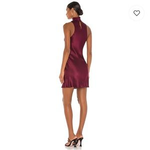 Amanda Uprichard Maroon Silk Dress